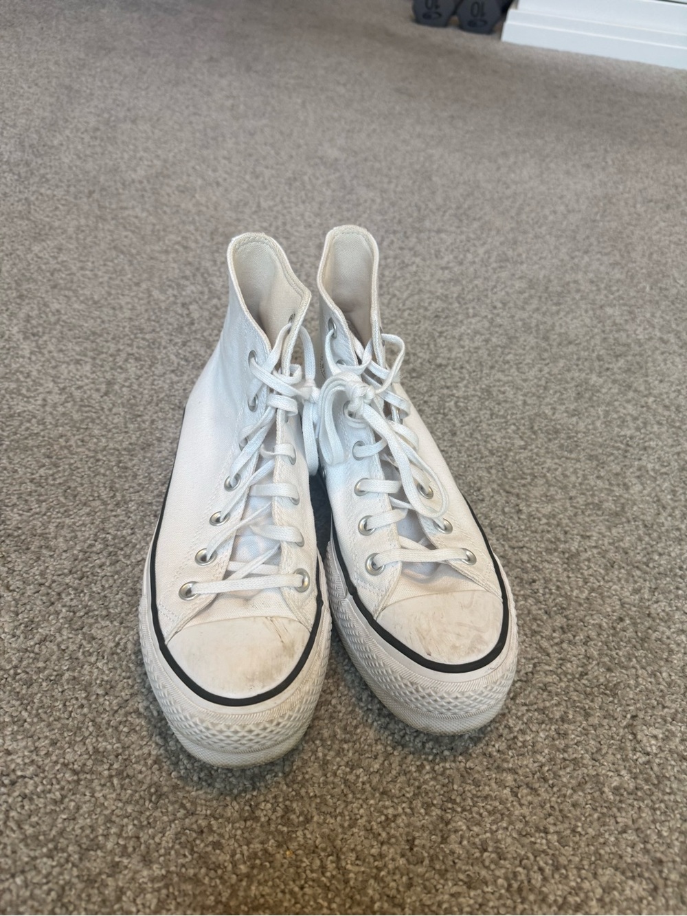 Converse White High-Top Canvas Sneakers - Women's